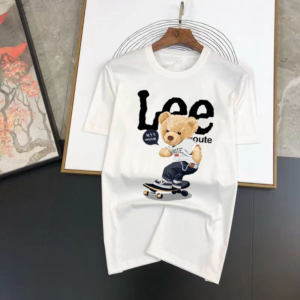 new luxury t shirt crew neck men's and women's loose casual white tee bear printed street short sleeve brand tops clothing